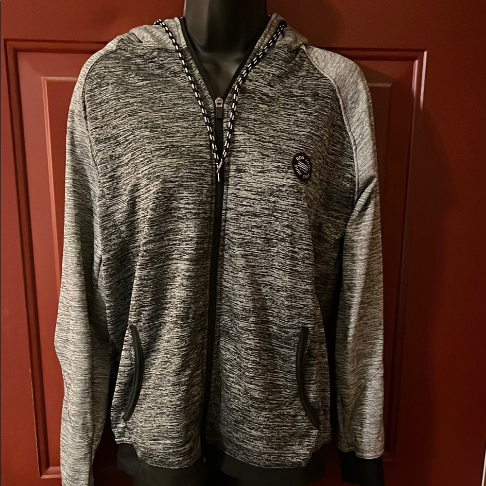 Ron Jon Men's Gray Zip-Up jacket super soft inside! Note added small zip pocket